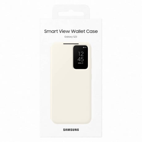 Оригинальный чехол-книжка Samsung Smart View Wallet для Samsung Galaxy S23 - Cream (EF-ZS911CUEGWW)