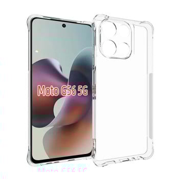 Силіконовий протиударний чохол із повітряними бічними амортизаторами Thickening на Motorola Moto G56 5G - прозорий