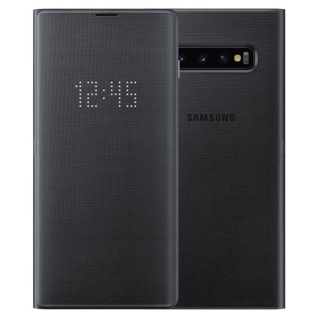 Оригинальный чехол-книжка Samsung LED View Cover для Samsung Galaxy S10 + Plus black (EF-NG975PBEGRU)