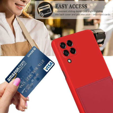 Протиударний чохол Liquid Silicone Skin with Card Slot Samsung Galaxy M53 5G - червоний