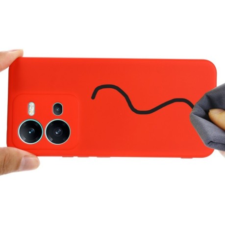 Силіконовий чохол Solid Color Liquid Silicone на Vivo V25 5G/V25E 5G/X80 Lite 5G - червоний