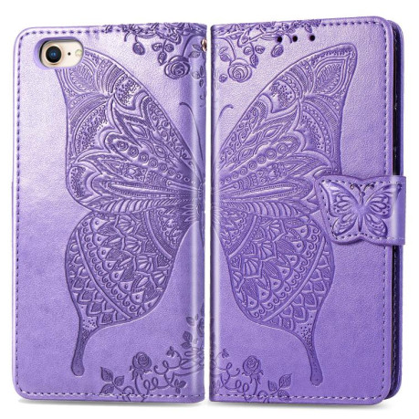Чохол-книжка Butterfly Love Flower Embossed для iPhone 16e - Lavender