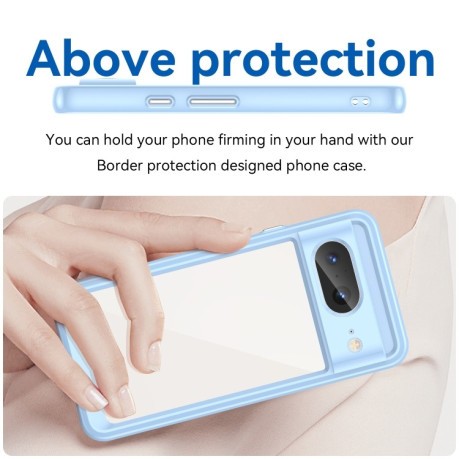 Противоударный чехол Colorful Acrylic Series для Google Pixel 8 - синий