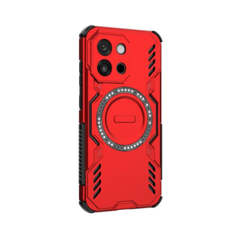 Противоударный чехол Butterfly Armor MagSafe Magnetic Ring Shockproof для OnePlus 13T - красный