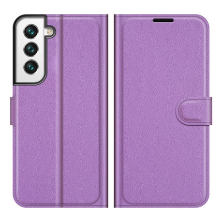 Чехол-книжка Litchi Texture на Samsung Galaxy S22 - фиолетовый