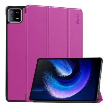 Чехол-книжка ENKAY Custer Texture для Xiaomi Pad 6 / 6 Pro - фиолетовый