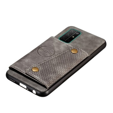 Противоударный чехол Magnetic with Card Slots на Samsung Galaxy A02s - серый