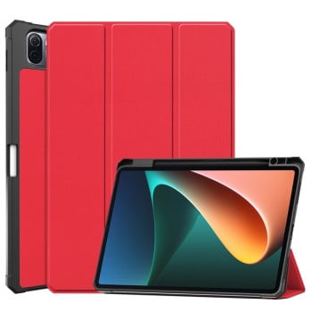 Чехол-книжка Custer Pattern Pure Color на Xiaomi Pad 5 / 5 Pro - красный