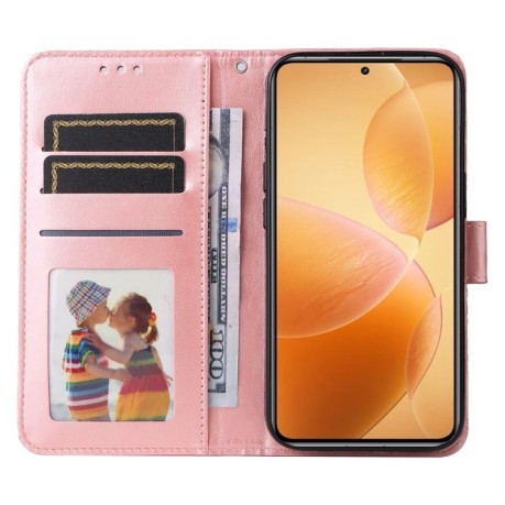Чехол-книжка Embossed Sunflower для Xiaomi 14T Pro - розовый