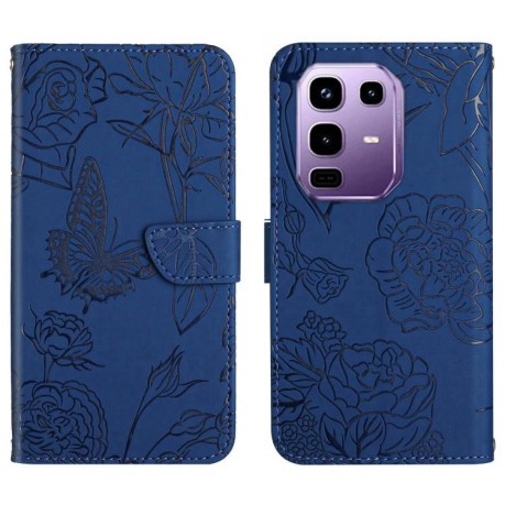 Чохол-книжка Skin Feel Butterfly Embossed для Infinix Note 50 Pro+ 5G - синій