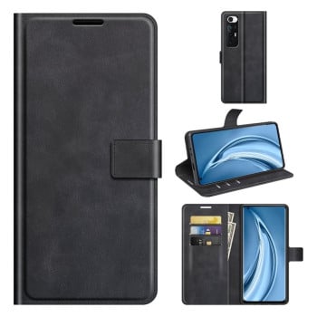 Чехол-книжка Retro Calf Pattern Buckle для Xiaomi Mi 10S - черный