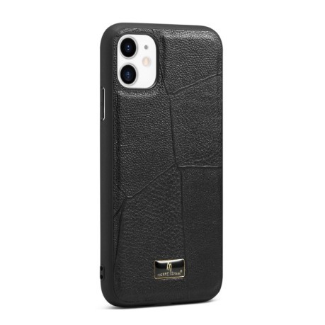 Протиударний чохол Fierre Shann Leather для iPhone 11 Pro Max - Ox Tendon Black