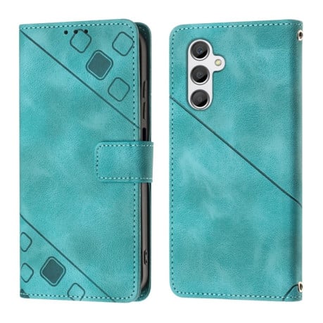 Чохол-книжка Skin-feel Embossed для Samsung Galaxy A24 4G - зелений