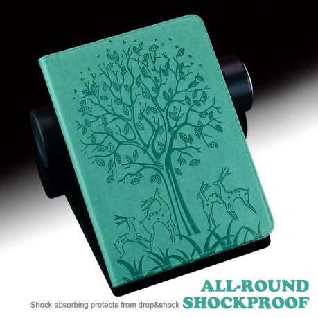 Чохол-книжка Tree Deer Embossed Leather для Xiaomi Redmi Pad SE 8.7 - зелений