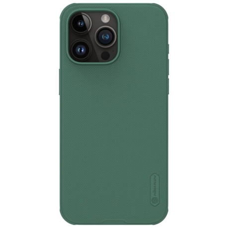 Противоударный чехол NILLKIN Super Frosted для iPhone 15 Pro Max - зеленый