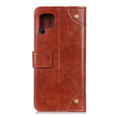 Чохол-книжка Copper Buckle Nappa Texture Samsung Galaxy A42 - коричневий