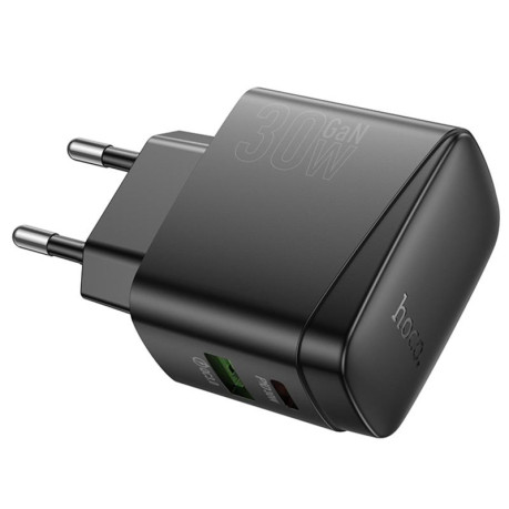 Быстрая зарядка Hoco CS61A Bright PD30W+QC3.0 (1USB-A/1C) - черная