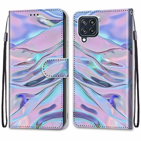 Чохол-книжка Coloured Drawing Cross Samsung Galaxy M32/A22 4G - Fluorescent Water Texture