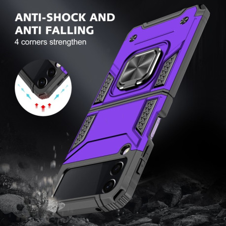 Протиударний чохол Magnetic Armor для Samsung Galaxy Z Flip3 5G - фіолетовий