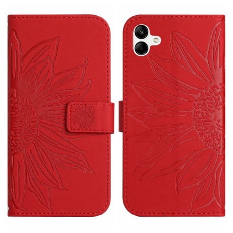 Чехол-книжка Skin Feel Sun Flower для Samsung Galaxy A04 4G - красный