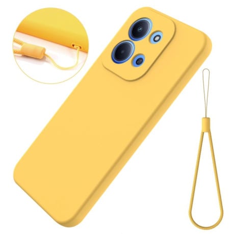 Силиконовый чехол Solid Color Liquid Silicone на Xiaomi Redmi 15C 4G / 5G 173.1mm /Poco C85- желтый