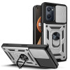 Противоударный чехол Camera Sliding для Realme 9i/OPPO A76/A96 - серебристый