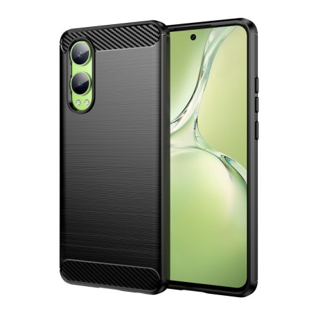 Протиударний чохол Brushed Texture Carbon Fiber на OnePlus Nord CE4 Lite - чорний