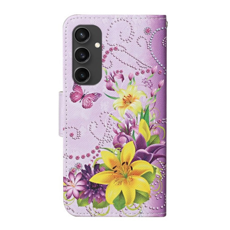 Чохол-книжка Colored Drawing Pattern для Samsung Galaxy S24 FE 5G - Flowers