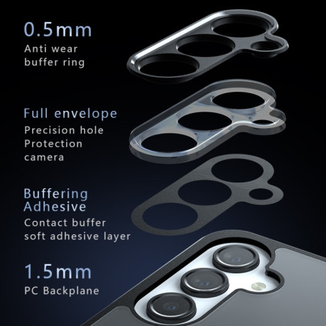 Противоударный чехол Armor MagSafe Precise Hole PC Hybrid TPU для Samsung Galaxy A56 5G - черный