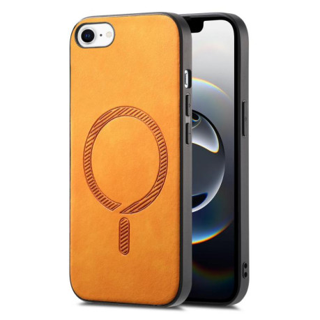 Чехол Solid Color Retro Magsafe для iPhone 16e - желтый