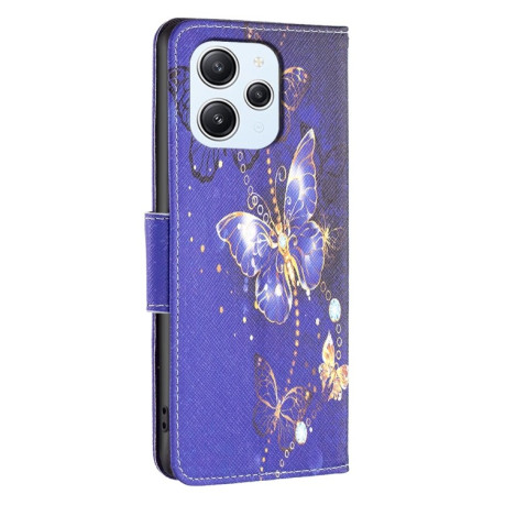 Чохол-книжка Colored Drawing Pattern для Xiaomi Redmi 12/12 5G/Poco M6 Pro 5G - Purple Butterfly