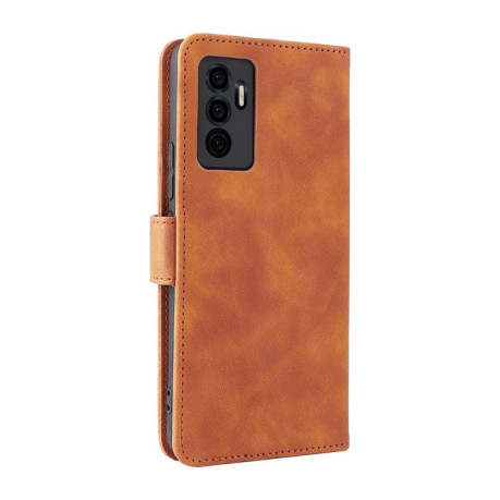 Чехол-книжка Buckle Calf Texture для Vivo S10e / V23e - коричневый