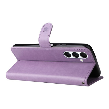 Чохол-книжка Cat Embossing Pattern  для Samsung Galaxy A26 5G - фіолетовий