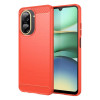 Противоударный чехол Brushed Texture Carbon Fiber на Xiaomi Redmi A5 4G 171.7mm / Poco C71 - красный
