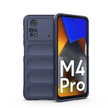 Силиконовый чехол Magic Flannel для Xiaomi Poco M4 Pro 4G - синий