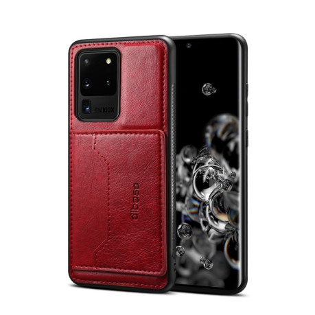 Чехол Dibase Crazy Horse Texture на Samsung Galaxy S20 Ultra-красный