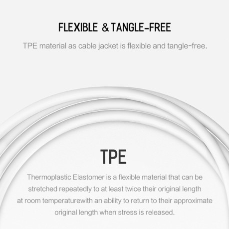 Зарядный кабель PD 18W Length:2m Type-C/Lightning для iPhone/iPad - белый
