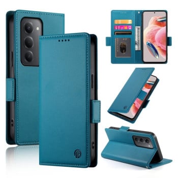 Чохол-книжка Side Buckle Magnetic Frosted Leather на Xiaomi Redmi 15 5G / 4G EU 171mm - синій