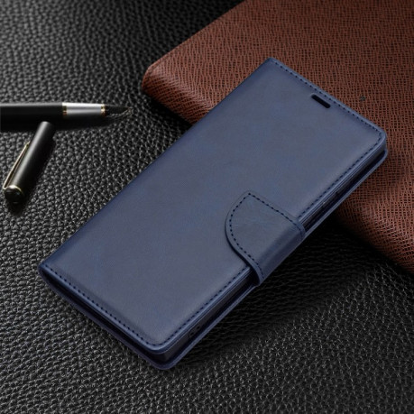 Чехол-книжка Retro Lambskin Texture для Samsung Galaxy S22 Ultra 5G - синий