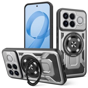 Протиударний чохол Armor Rotating Holder MagSafe на Xiaomi Redmi K90 Pro Max / Poco F8 Ultra — сірий