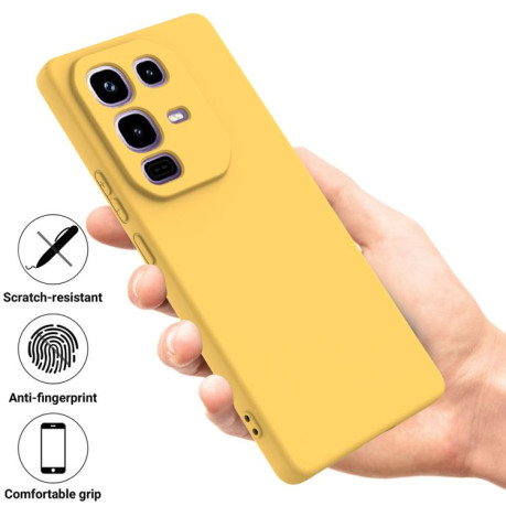 Силиконовый чехол Solid Color Liquid Silicone на Infinix Note 50 4G / 50 Pro 4G - желтый