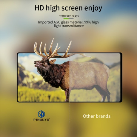 Защитное стекло PINWUYO 9H 3D Full Screen на Samsung Galaxy S25 Ultra 5G - черное