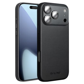 Чехол QIALINO Technology Leather MagSafe на iPhone 17 Pro Max - черный