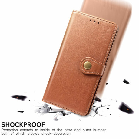 Чехол-книжка Retro Solid Color на Xiaomi Poco M3 Pro/Redmi Note 10 5G/10T/11 SE - коричневый