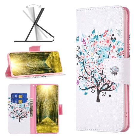 Чехол-книжка Colored Drawing Pattern для Samsung Galaxy A13 - Tree