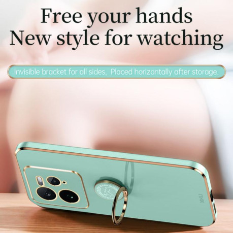 Противоударный чехол XINLI Straight Edge with Ring Holder для Realme GT 7 Pro 5G - фиолетовый