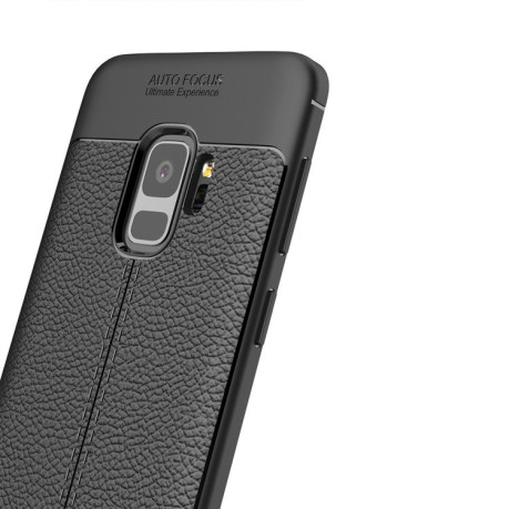 Чохол Samsung Galaxy S9/G960 Litchi Texture антиковзаючий нави