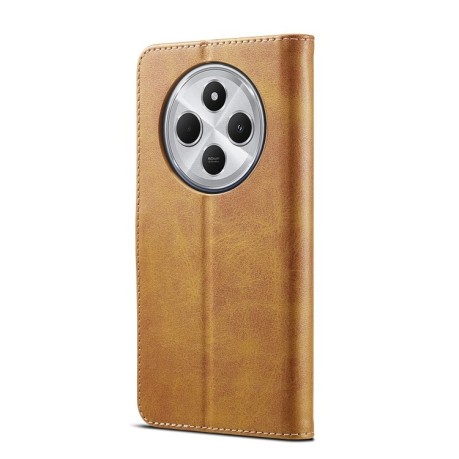 Чохол книжка LCIMEEKE Calf Texture на Xiaomi Redmi A4 5G - коричневий