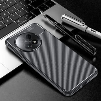 Ударозащитный чехол HMC Carbon Fiber Texture на OnePlus 13R/Ace 5/Ace 5 Pro - черный