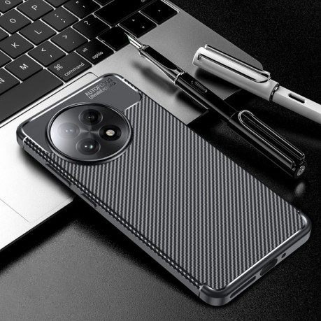 Ударозахисний чохол HMC Carbon Fiber Texture на OnePlus 13R/Ace 5/Ace 5 Pro/5 Pro - чорний